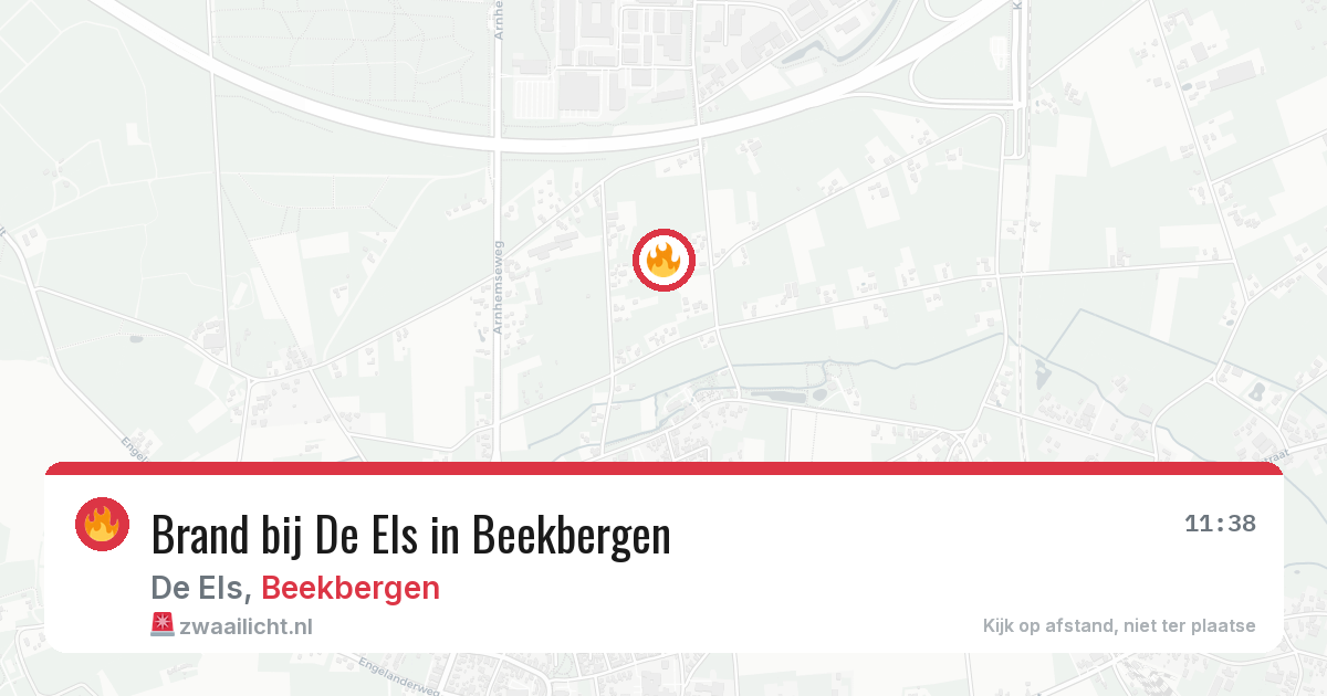 Brand bij De Els in Beekbergen — 3 aug 2026