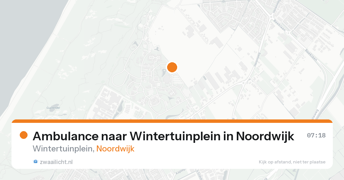 Ambulance naar Wintertuinplein in Noordwijk — 19 mei 2026