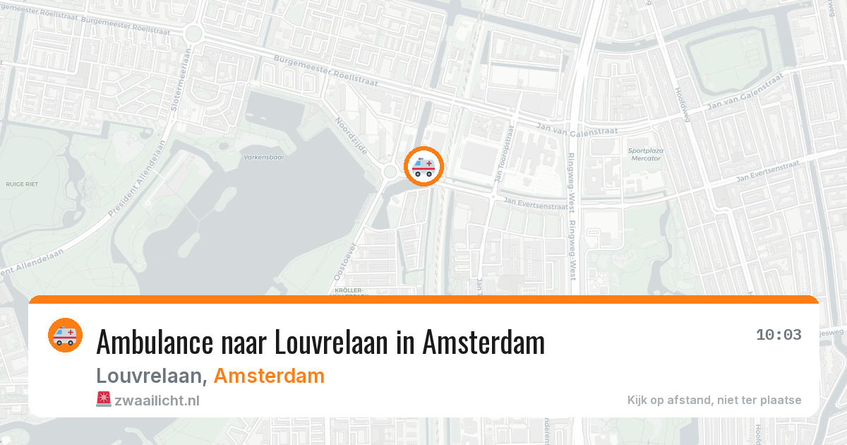 Ambulance naar Louvrelaan in Amsterdam — 3 jun 2026