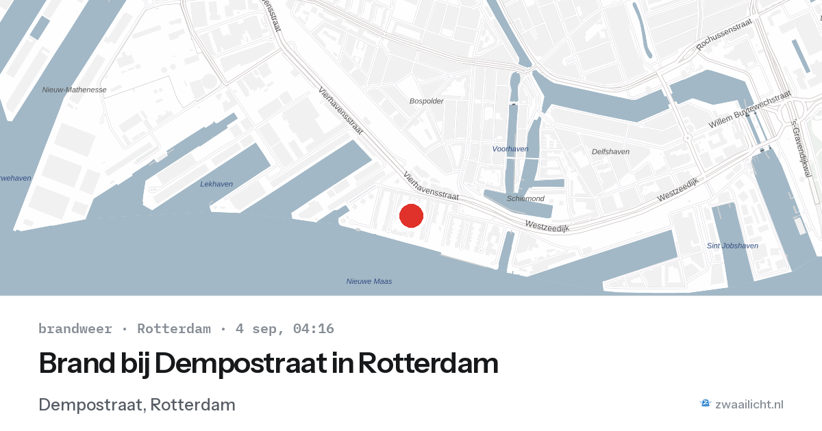 Brand bij Dempostraat in Rotterdam — 4 sep 2026