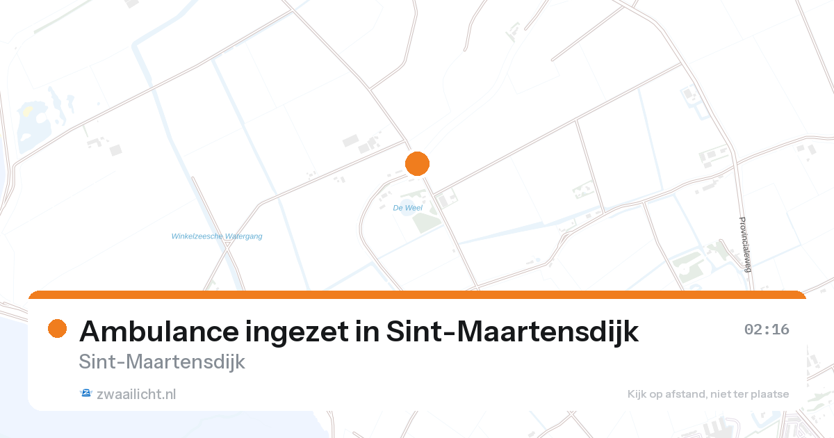 Ambulance ingezet in Sint-Maartensdijk — 28 aug 2026