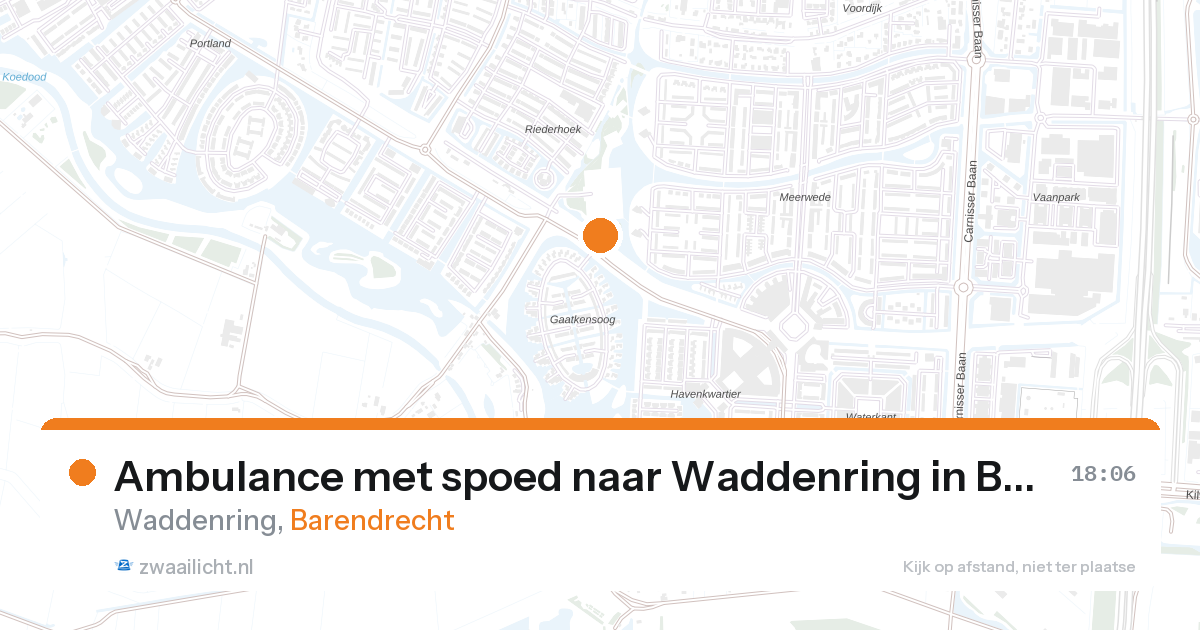 Ambulance met spoed naar Waddenring in Barendrecht — 27 aug 2026