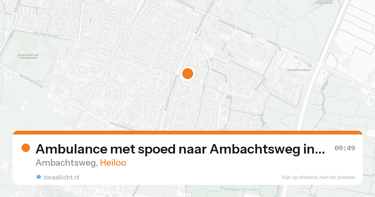 Ambulance met spoed naar Ambachtsweg in Heiloo — 19 aug 2026