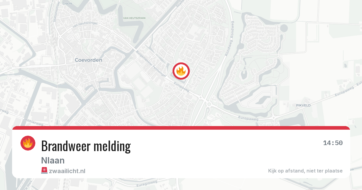 Brandweer melding — 5 mei 2026