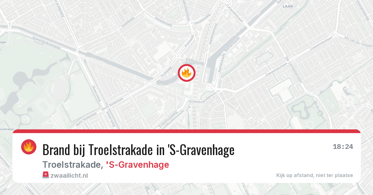 Brand bij Troelstrakade in 'S-Gravenhage — 7 jun 2026