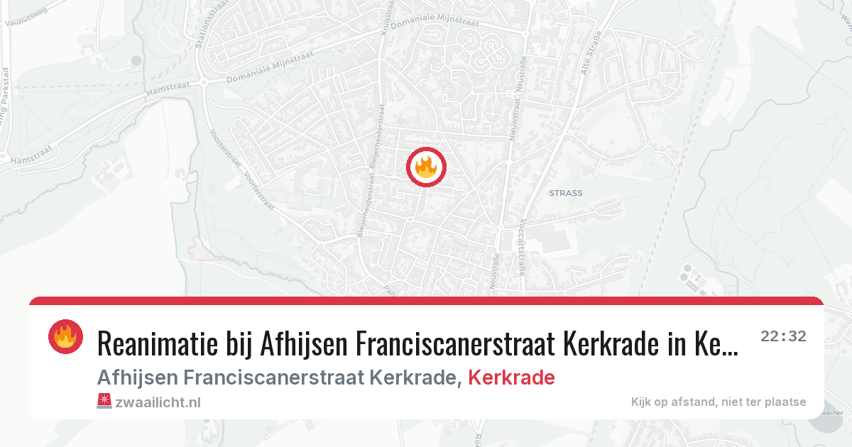 Reanimatie bij Afhijsen Franciscanerstraat Kerkrade in Kerkrade — 21 jun 2026