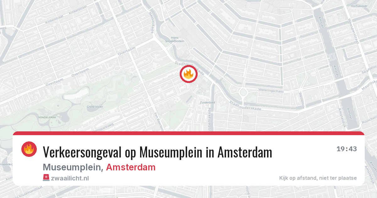 Verkeersongeval op Museumplein in Amsterdam — 5 aug 2026