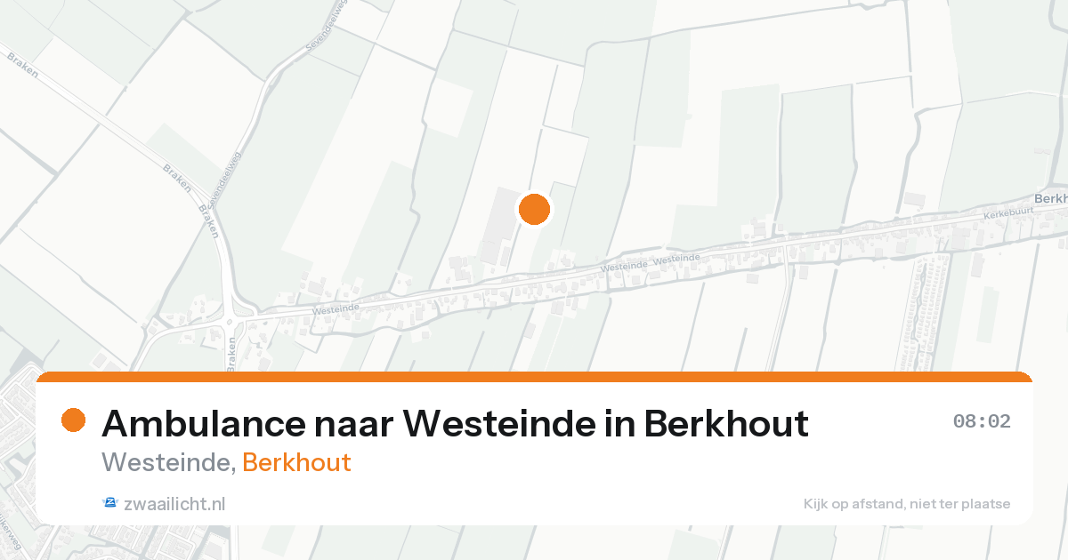 Ambulance naar Westeinde in Berkhout — 17 aug 2026