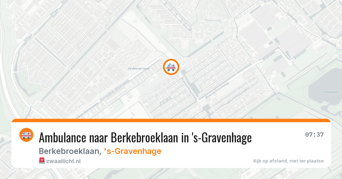 Ambulance naar Berkebroeklaan in 's-Gravenhage — 22 mei 2026