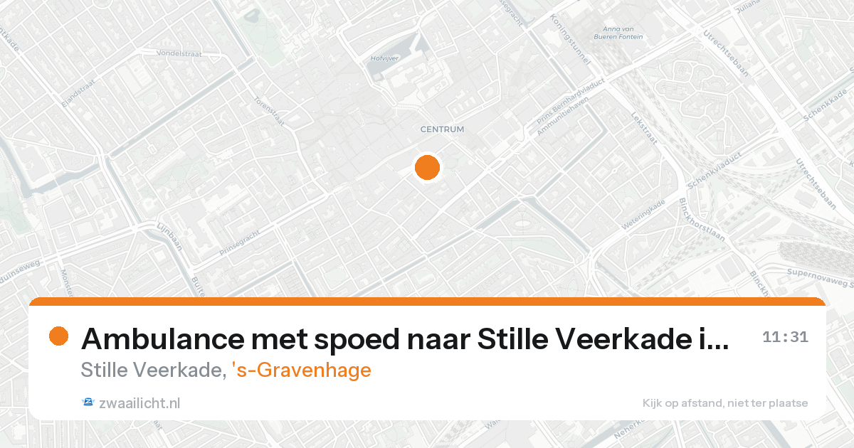 Ambulance met spoed naar Stille Veerkade in 's-Gravenhage — 17 aug 2026