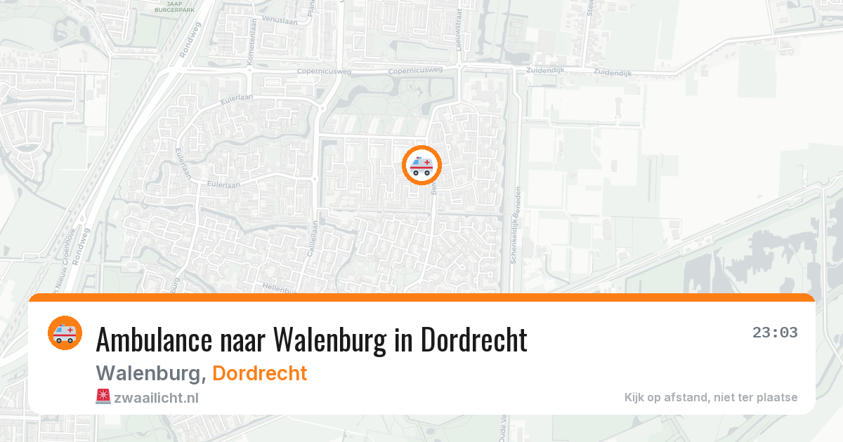 Ambulance naar Walenburg in Dordrecht — 13 mei 2026
