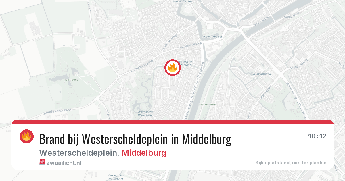 Brand bij Westerscheldeplein in Middelburg — 13 mei 2026