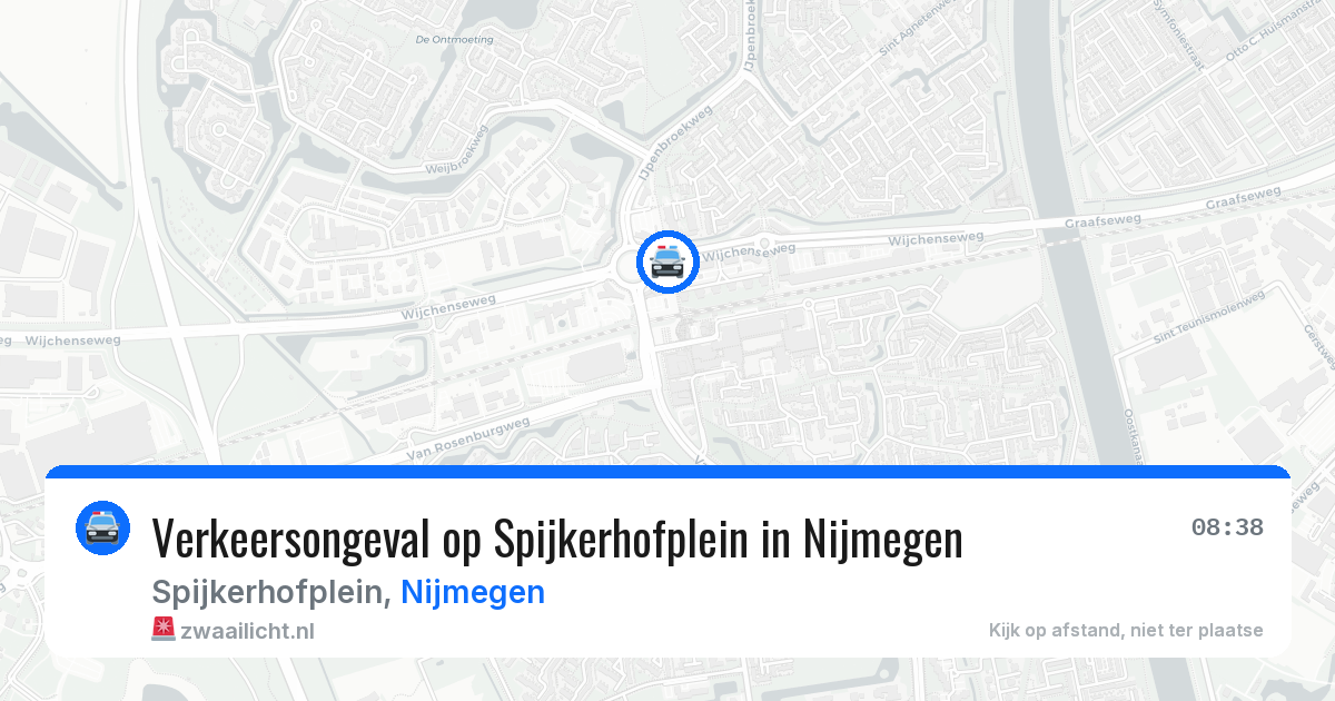 Verkeersongeval op Spijkerhofplein in Nijmegen — 11 aug 2026