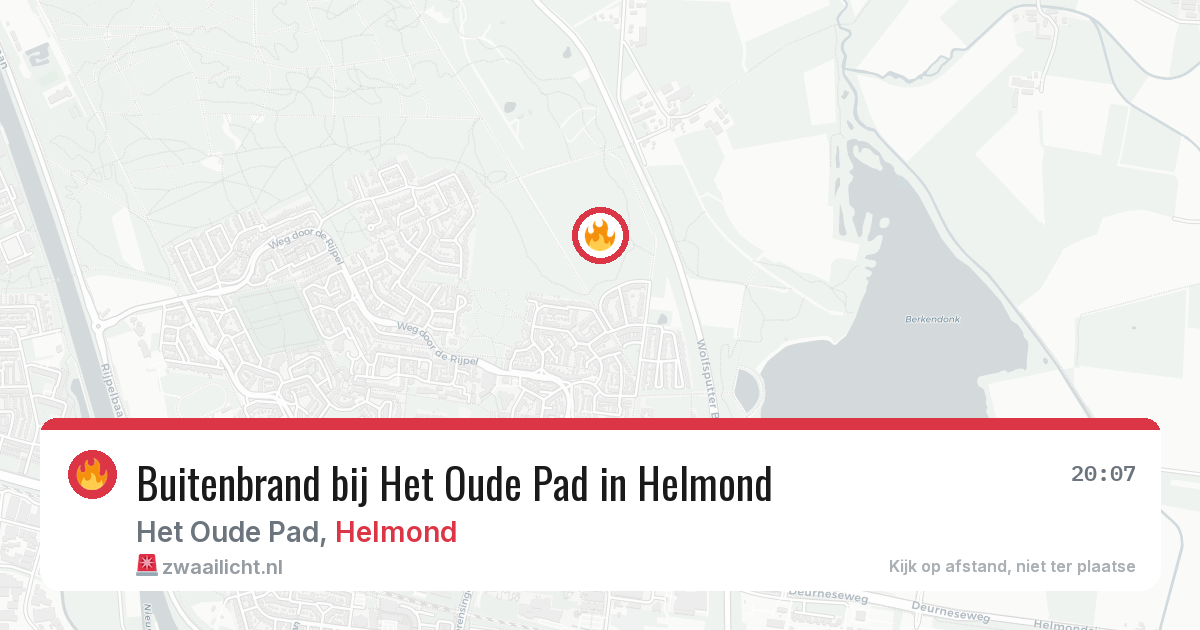 Buitenbrand bij Het Oude Pad in Helmond — 29 mrt 2026