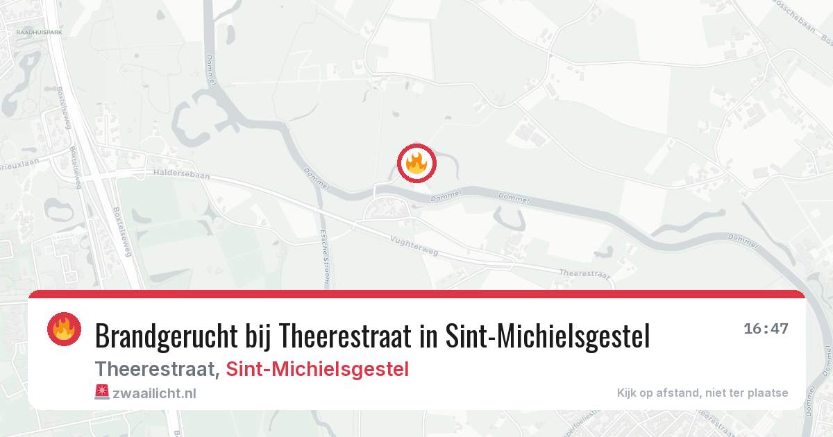 Brandgerucht bij Theerestraat in Sint-Michielsgestel — 3 mei 2026