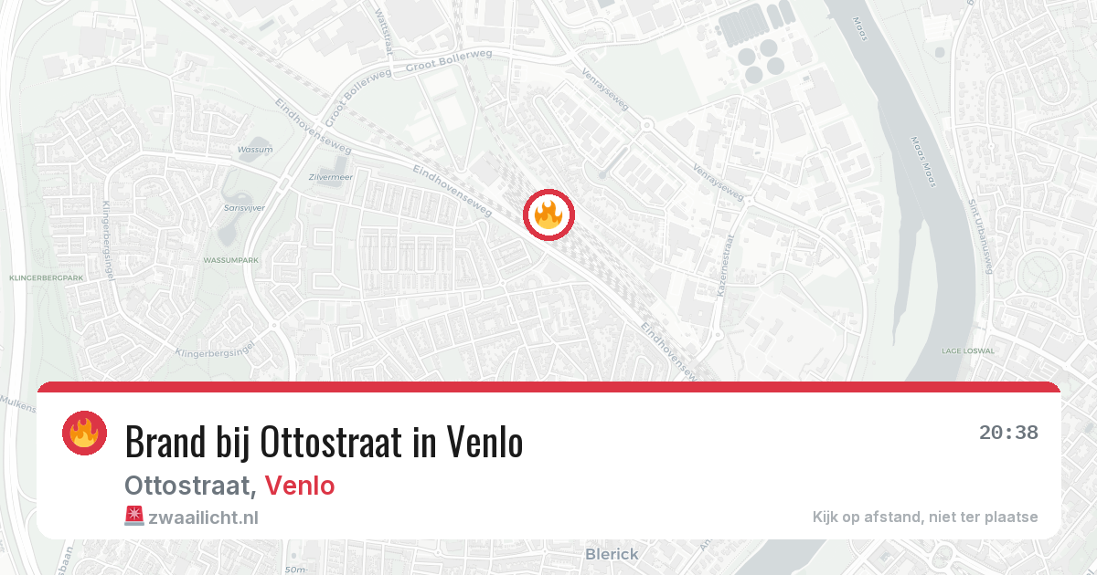 Brand bij Ottostraat in Venlo — 24 mrt 2026