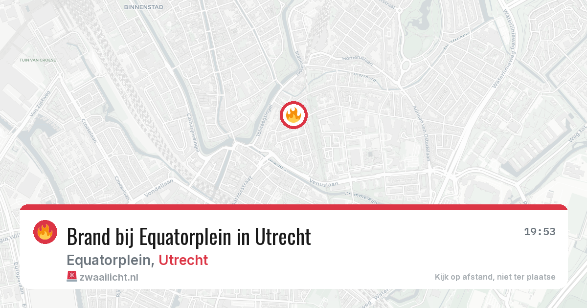 Brand bij Equatorplein in Utrecht — 30 jun 2026