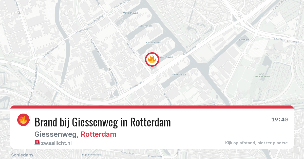 Brand bij Giessenweg in Rotterdam — 10 apr 2026