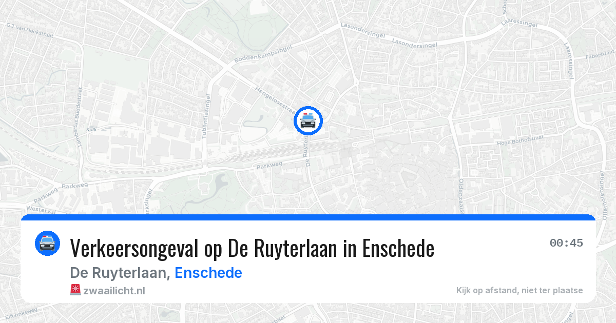 Verkeersongeval op De Ruyterlaan in Enschede — 23 mei 2026