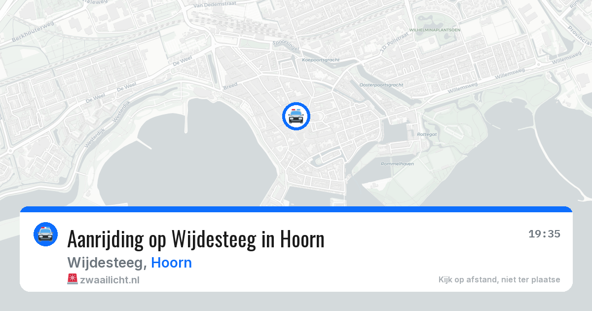 Aanrijding op Wijdesteeg in Hoorn — 17 jun 2026