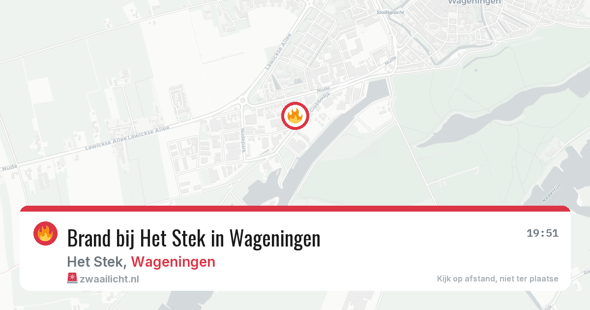 Brand bij Het Stek in Wageningen — 24 mei 2026