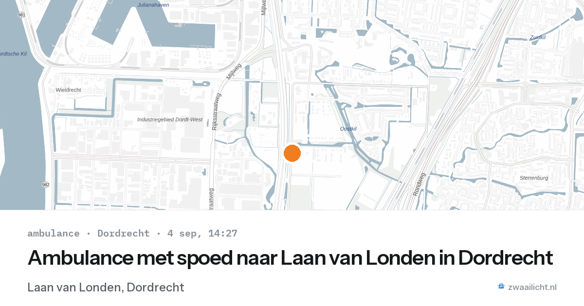 Ambulance met spoed naar Laan van Londen in Dordrecht — 4 sep 2026