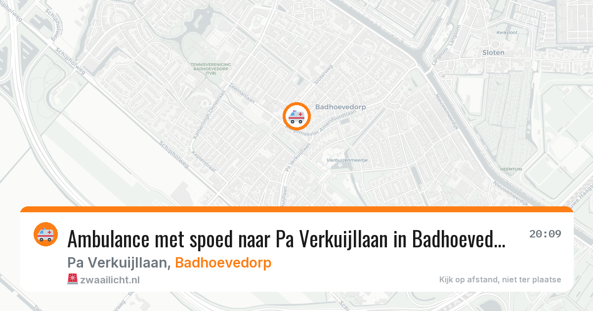 Ambulance met spoed naar Pa Verkuijllaan in Badhoevedorp — 18 mei 2026