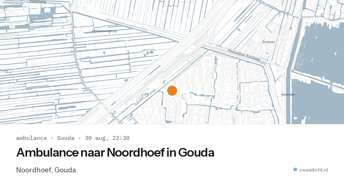 Ambulance naar Noordhoef in Gouda — 30 aug 2026