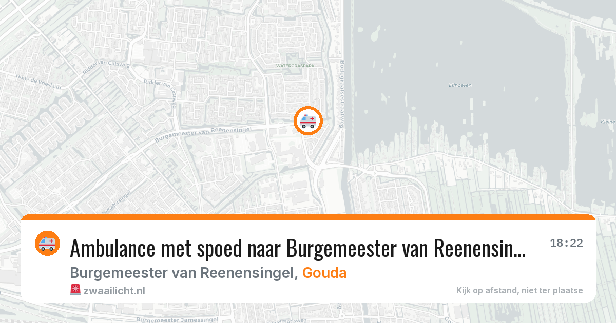 Ambulance met spoed naar Burgemeester van Reenensingel in Gouda — 23 apr 2026