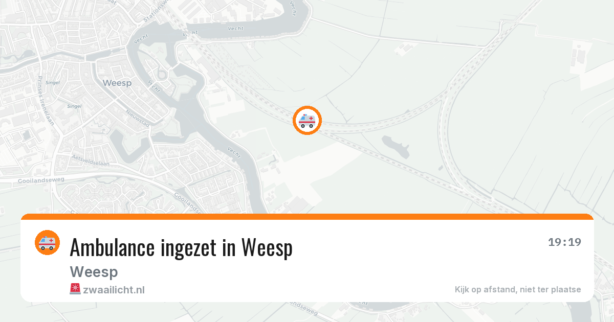 Ambulance ingezet in Weesp — 10 aug 2026