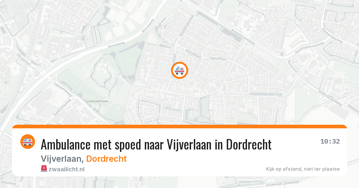 Ambulance met spoed naar Vijverlaan in Dordrecht — 28 jan 2026