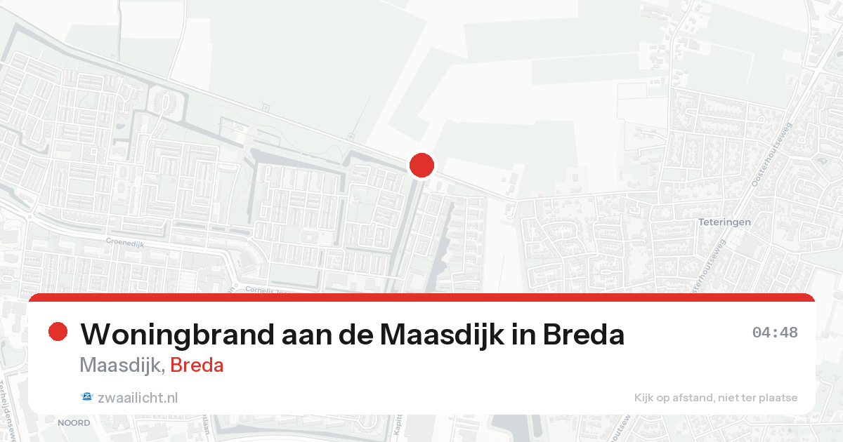 Woningbrand aan de Maasdijk in Breda — 8 feb 2026