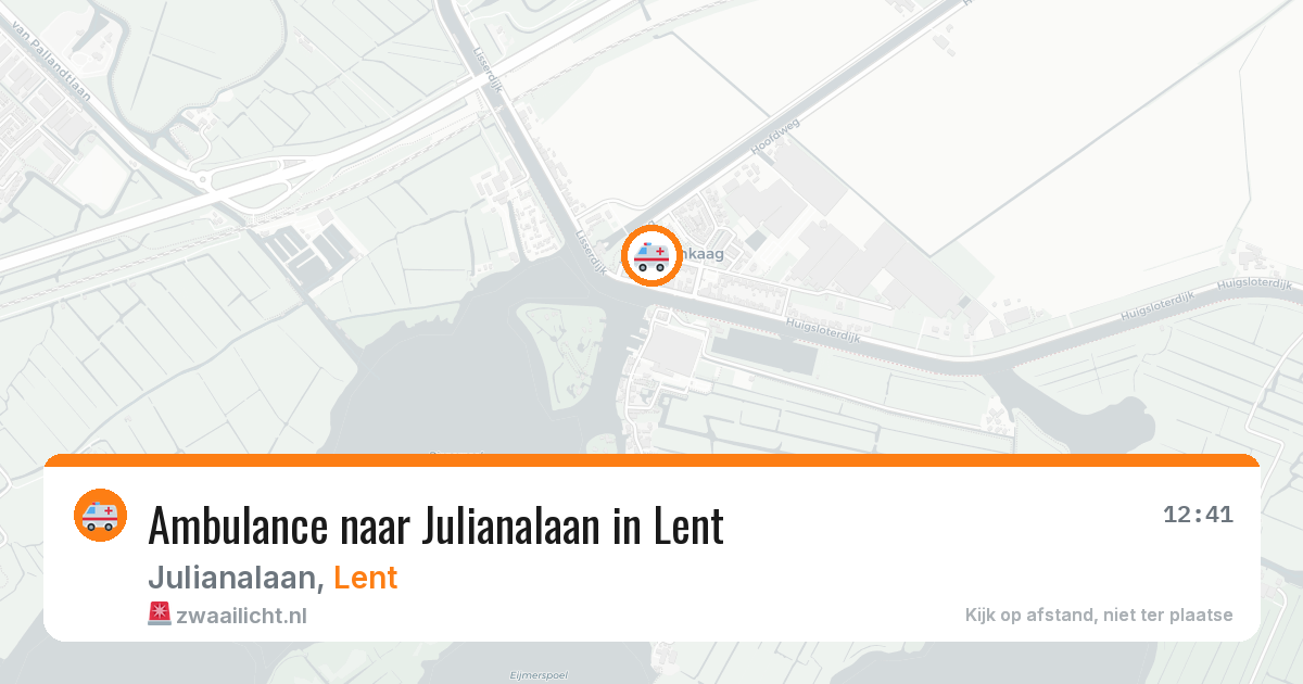 Ambulance naar Julianalaan in Lent — 20 jul 2026
