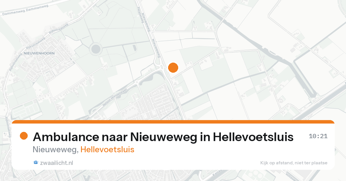 Ambulance naar Nieuweweg in Hellevoetsluis — 15 aug 2026