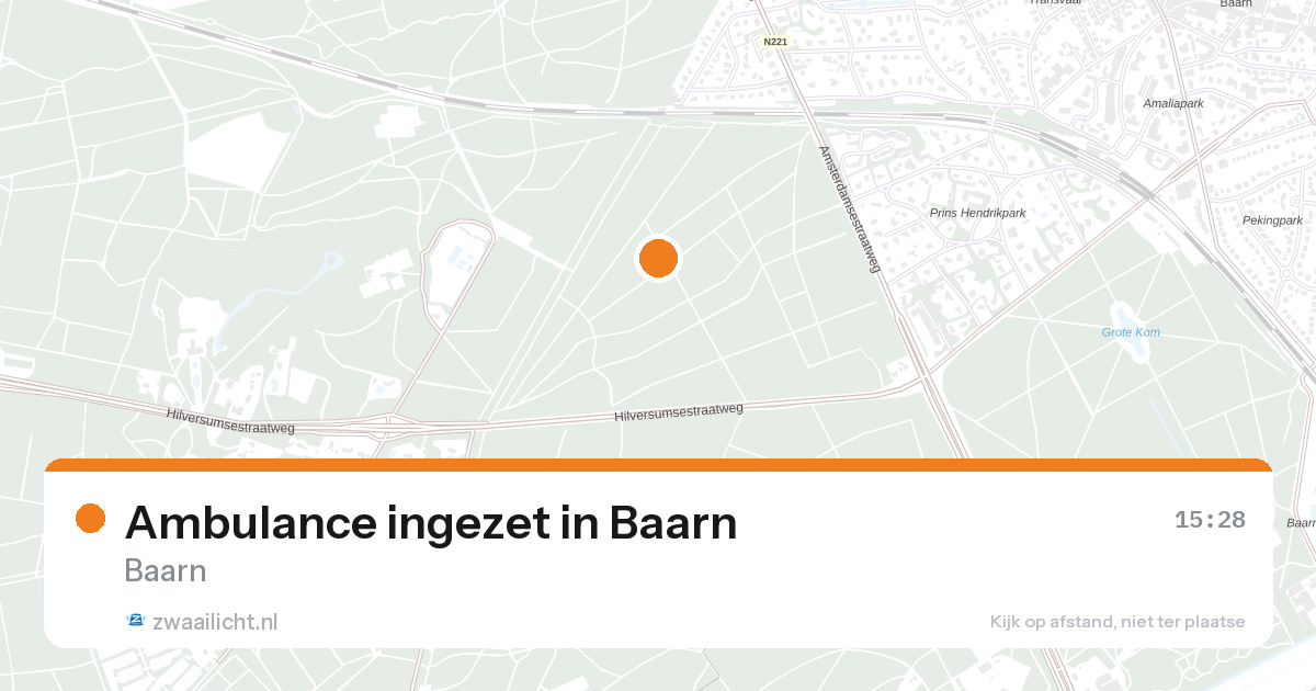 Ambulance ingezet in Baarn — 27 aug 2026