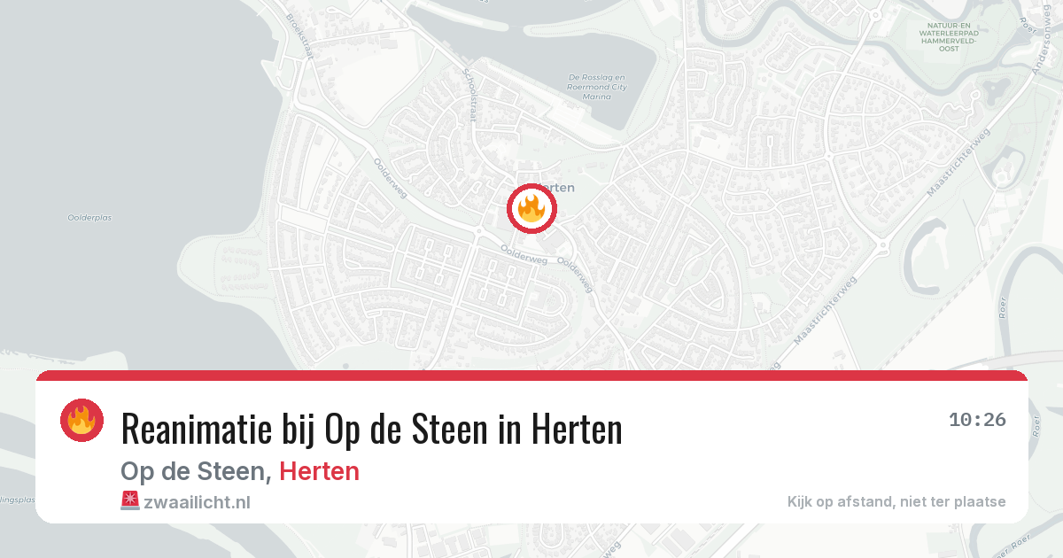 Reanimatie bij Op de Steen in Herten — 1 mrt 2026