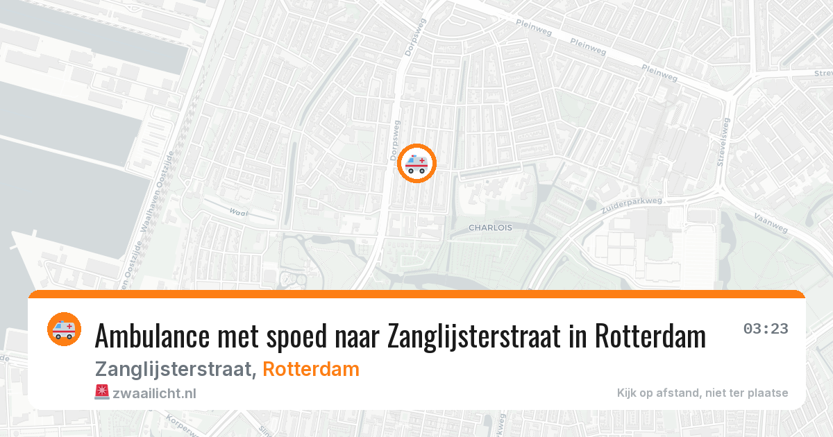 Ambulance met spoed naar Zanglijsterstraat in Rotterdam — 11 apr 2026