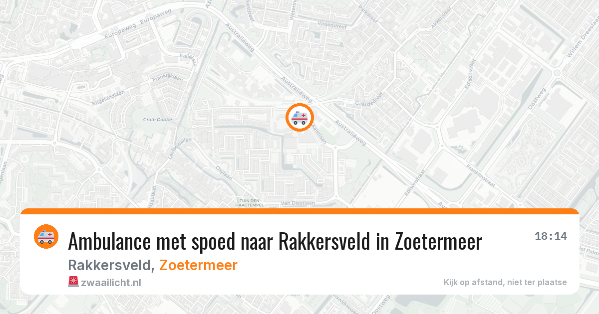 Ambulance met spoed naar Rakkersveld in Zoetermeer — 10 jun 2026