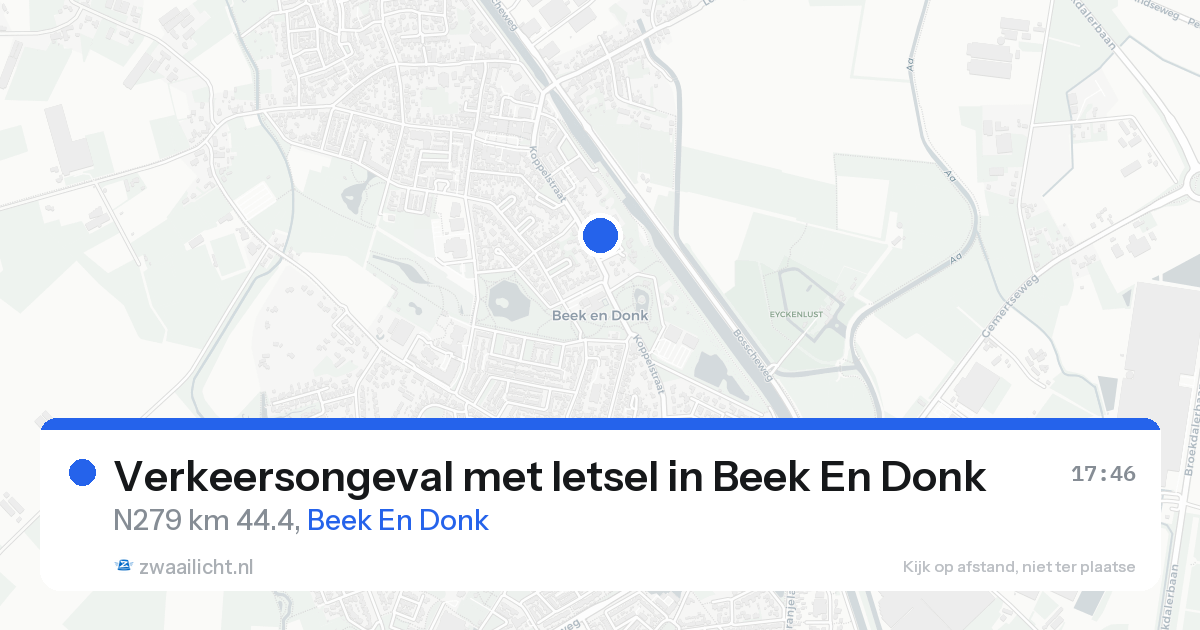 Verkeersongeval met letsel in Beek En Donk — 20 mrt 2026