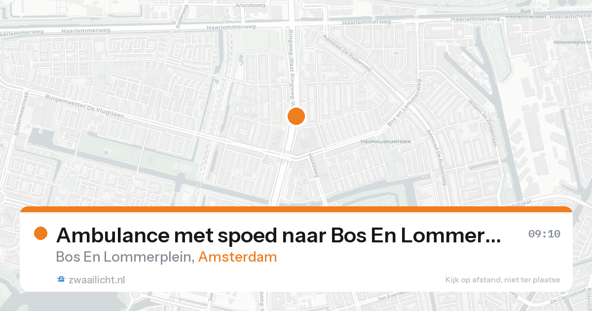 Ambulance met spoed naar Bos En Lommerplein in Amsterdam — 17 aug 2026