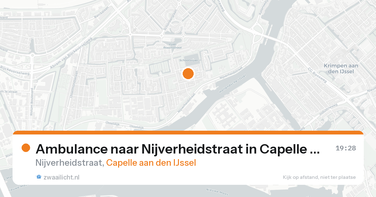 Ambulance naar Nijverheidstraat in Capelle aan den IJssel — 24 aug 2026