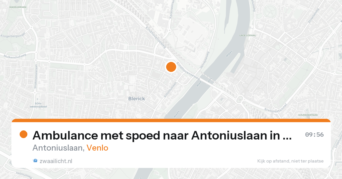 Ambulance met spoed naar Antoniuslaan in Venlo — 20 aug 2026