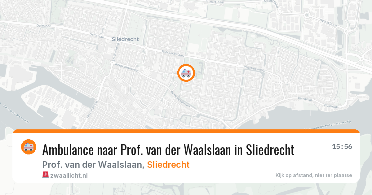 Ambulance naar Prof. van der Waalslaan in Sliedrecht — 23 mei 2026