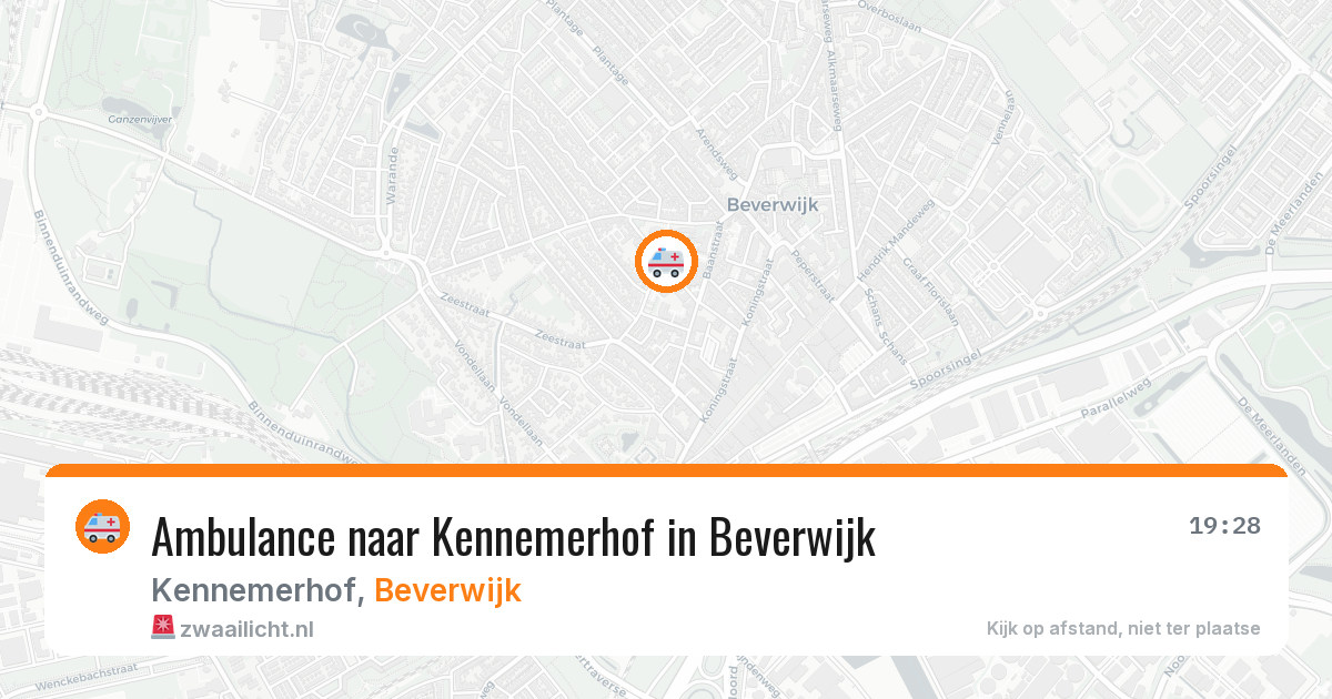 Ambulance naar Kennemerhof in Beverwijk — 23 mrt 2026
