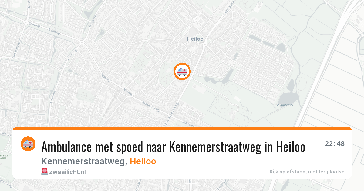 Ambulance met spoed naar Kennemerstraatweg in Heiloo — 12 aug 2026