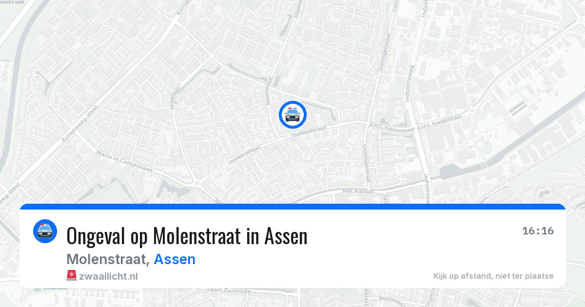 Ongeval op Molenstraat in Assen — 22 jul 2026