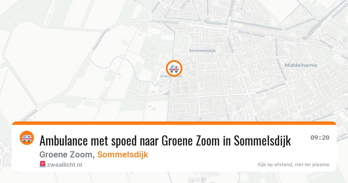 Ambulance met spoed naar Groene Zoom in Sommelsdijk — 1 jun 2026