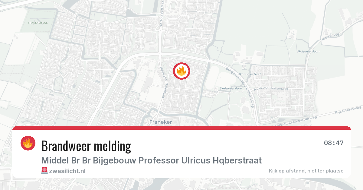 Brandweer melding — 20 jun 2026
