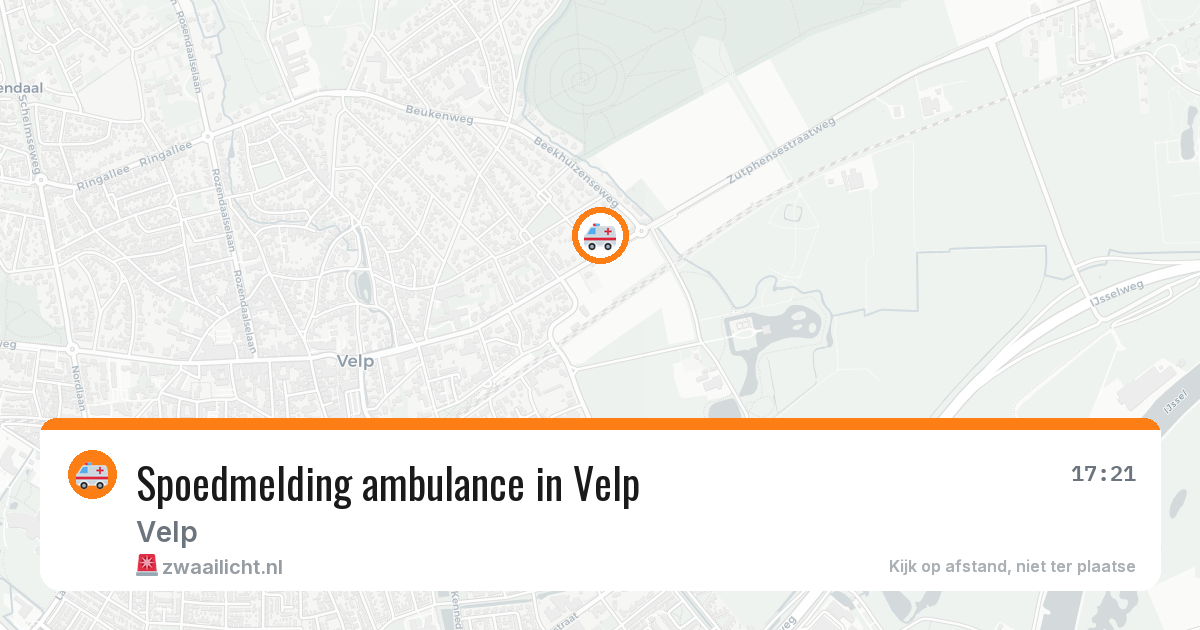 Spoedmelding ambulance in Velp — 13 aug 2026