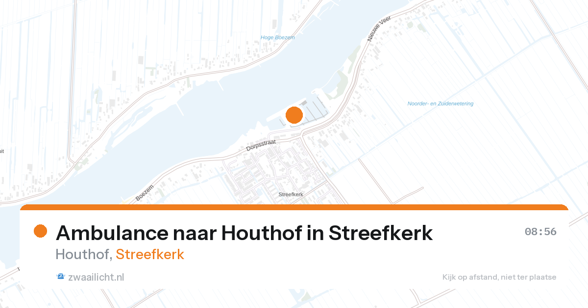 Ambulance naar Houthof in Streefkerk — 27 aug 2026